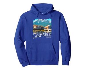 France Grenoble Sweat à Capuche, Unisexe pour Adultes, Bleu Royal, M