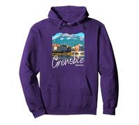 France Grenoble Sweat à Capuche, Unisexe pour Adultes, Violet, L