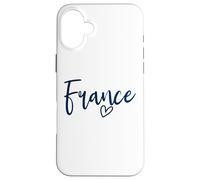 France Heart Femme Love France Coque pour iPhone 16 Plus