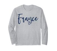 France Heart Femme Love France Manche Longue