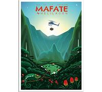 France Île de la Réunion Vacances Rétro Voyage Affiche - Toile Peinture Mur Art Impression Décor à la Maison Cadeau 40 * 60 sans Cadre