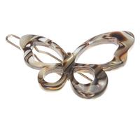 France Luxe Petite barrette à tige papillon découpée - Onyx