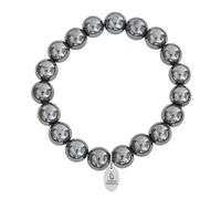 France Minéraux - Bracelet Hématite - Pierres Boules 10mm, 18cm, sans Fermoir