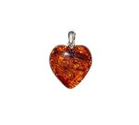 France Minéraux Pendentif Ambre - Petit Coeur