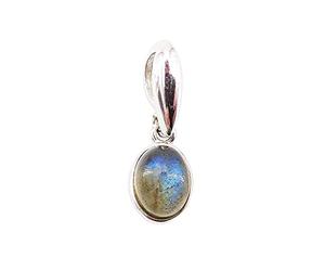 France Minéraux Pendentif Labradorite Camille - Ovale - Argent 925