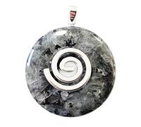 France Minéraux Pendentif Larvikite - PI Chinois ou Donut 40mm