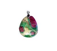 France Minéraux Pendentif Rubis sur fuschite - Pierre plate