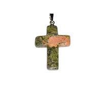 France Minéraux Pendentif Unakite - Croix