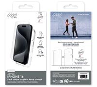 France pack coque souple + verre trempé Iphone 16 MYWAY