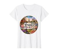 France, Paris, Provential, Maisons de Mode, Louvre, Musées, T-Shirt Graphique avec Valeur, Femme, Blanc, S