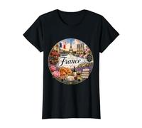 France, Paris, Provential, Maisons de Mode, Louvre, Musées, T-Shirt Graphique avec Valeur, Femme, Noir, S