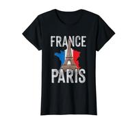 France Paris Tour Eiffel Drapeau France Signe de l'amour T-Shirt Graphique avec Valeur