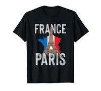 France Paris Tour Eiffel Drapeau France Signe de l'amour T-Shirt Graphique avec Valeur