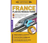 France - Plan du réseau ferré - Format poche - Collectif - Cartotrain - Atlas / carte