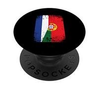 France Portugal Drapeau France Cadeau Portugais PopSockets PopGrip Interchangeable