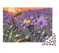 France Provence Champs de Lavande Ailes d'abeille Puzzle en Bois Imperméable DIY Puzzles De 1000 Pièces pour Adultes Amusant De Décoration pour La Maison