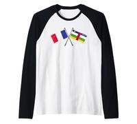 France République Centrafricaine Drapeau croisé France Voiture française Manche Raglan