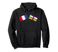 France République Centrafricaine Drapeau croisé France Voiture française Sweat à Capuche
