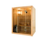 France Sauna Sauna 3 places panoramique en épicéa + poêle électrique 3,5 kW - Sense 3 - SN-SENSE-3PK