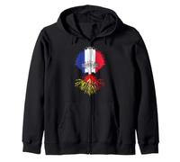 France Sicile Drapeau Idée-Cadeau Franco-Sicilien Sicilienne Sweat à Capuche