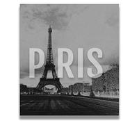 France Travel Poster Wall-Art, Black and White Eiffel Tower Paris Print for Home Office Bathroom Decor(Framed,16x24inch(40x60cm))