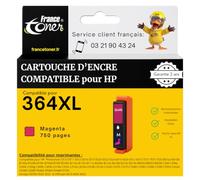 FranceToner 1 Cartouches Compatible pour HP 364XL Magenta Haute Capacité | Encre Haute Qualité pour Imprimante Photosmart 5510 5520 5525 6520 7520, Officejet 4620 4622, Deskjet 3520