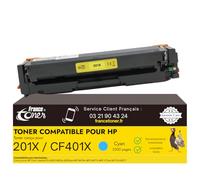FranceToner 201X Cyan Toner Laser Compatible pour HP CF401X