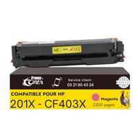 FranceToner - 201X - Toner Laser Compatible HP 201x Magenta CF403X - pour HP Color Laserjet Pro MFP M277dw MFP M277n M252n M252dw MFP M274n (201X Magenta)