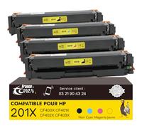FranceToner - 201X - Toner Laser Compatible pour HP 201x - CF400X CF401X CF402X CF403X - pour Imprimante Color LaserJet Pro MFP M277dw MFP M277n M252n M252dw MFP M274n (201X Pack de 4)