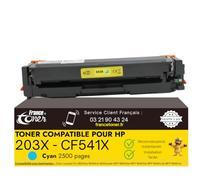 FranceToner 203X Toner Compatible pour HP CF541X Cyan M254 M280 M281