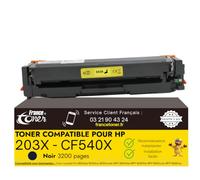 FranceToner 203X Toner Laser Compatible pour HP CF540X Noir M254 M280 M281
