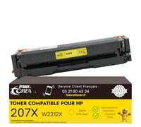 FranceToner 207X Toner Compatible pour HP W2212X Jaune Pro M255 M282 M283