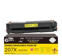 FranceToner 207X Toner Compatible pour HP W2213X Magenta Pro M255 M282 M283
