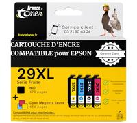 FranceToner - 29XL - Cartouches Encre Compatibles pour Epson 29 XL série Fraise - Pack pour epson Expression Home XP-352 XP-342 XP-442 XP-452 XP-335 XP-345 XP-245 XP-235 XP-247 XP-255 XP-432 XP-435