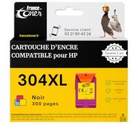 FranceToner - 304XL - Cartouche d'encre Compatible avec HP 304 XL Couleurs - pour DESKJET 2600-2620 - 2622-2630 - 2632-2633 - 2634-3700 - 3720-3721 -3723-3730 (304XL Couleurs)