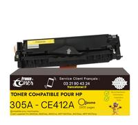 FranceToner 305A Toner Compatible pour HP CE412A Jaune M351 M375 M451 M475