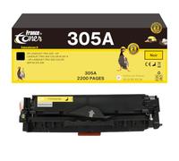 FranceToner - 305A - Toner Laser Compatible HP 305a CE410A Noir - Haute capacité - pour Imprimantes Laserjet Pro 300, 400 Color M351A, MFP M375NW, M451DN... (305A Noir)