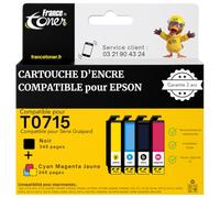 FranceToner 4 Cartouches Compatibles pour Epson T0715 DX4400 SX100 SX110