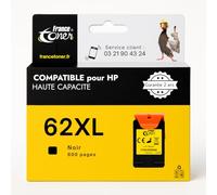 FranceToner - 62XL - Cartouche d'encre Compatible avec HP 62 XL Noir - pour HP Envy 5540-5542 - 5543-5544 - 5545-5546 - 5547-5548 All in One One 5640 5642 (62XL Noir)