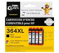 FranceToner Cartouche Compatible pour HP 364XL Photosmart B110a 5510 3070A