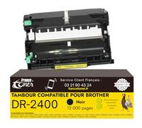 FranceToner - DR-2400 - Unité de Tambour Compatible pour Brother DR2400 Noir - Imprimantes DCP L5500, L6600, HL L5000, L5100, MFC L5700, L575 (DR2400 Noir)