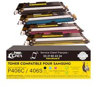 FranceToner - P404C Pack 4 Toners Laser Compatibles pour Samsung 404S