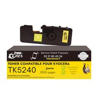 FranceToner - TK-5240 - Toners Compatibles pour Kyocera TK5240 Jaune - Cartouche pour Imprimantes Laser ECOSYS M5526cdw M5526cdnP5026cdw P5026cdn - TK-5240K TK-5240C TK-5240M TK-5240Y
