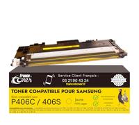 FranceToner Toner Compatible pour Samsung P406C CLT-406S, Jaune