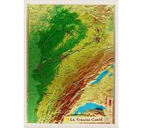 Franche comte 42 x 31 cm - - Collectif - Georelief - Atlas / carte