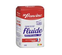 FRANCINE - Farine de Blé Anti-Grumeaux - Farine de Blé T45 Fluide · Blé et Fabrication France · Spéciale Pâtes Liquides · Idéale pour les Crêpes, Gaufres et Beignets - le paquet de 1 kg - Le Lot De 4