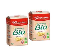 Francine Farine de Ble Bio - Farine de Blé Bio Tout Usage - 1 kg - Lot de 2
