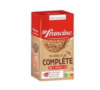 FRANCINE - Farine de Blé Complète T150 - Riche en Fibres - la boite de 1 kg - Le Lot De 5