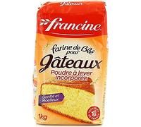 Francine Farine de Blé Pour Gateaux Poudre à lever Incorporée Gonflés et Moelleux 1Kg (lot d