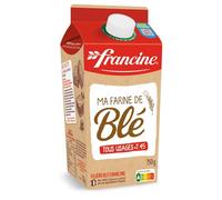FRANCINE - Farine de Blé T45 Étui Pratique Refermable - Jauge Graduée, Ouverture Facile - le paquet de 750g - Le Lot De 4